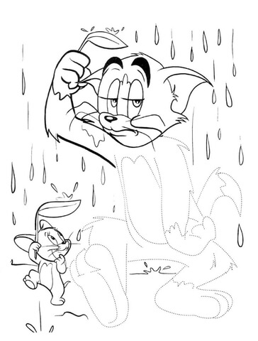 Wet Under The Rain  Coloring Page